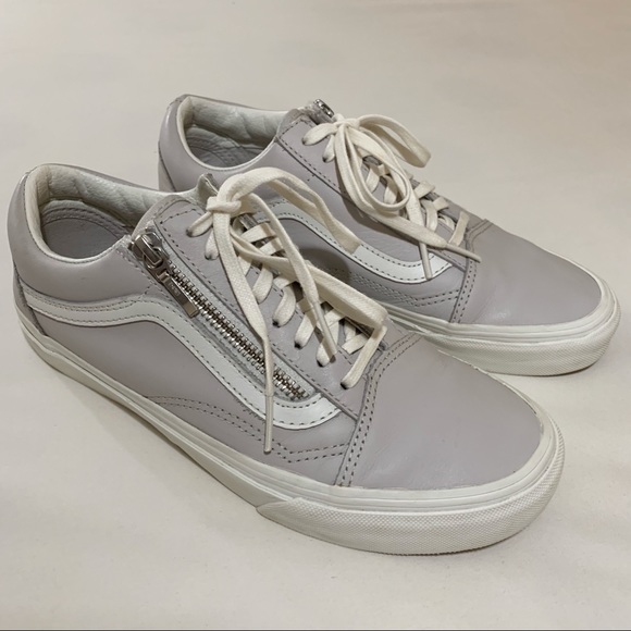 leather vans with zipper